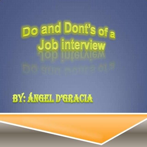 my Interview tips | PPTX