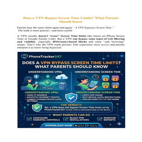 Does a VPN Bypass Screen Time Limits? What Parents Should Know | PDF