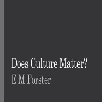 Does culture matter