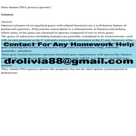 Does human DNA possess operonsSolutionAnswerOperons (clust.pdf