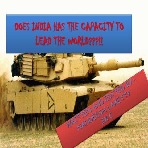 Does india has the capacity to lead the