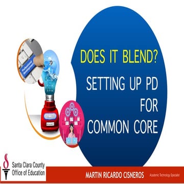Does it Blend? Setting up PD for Common Core #CETPA2015
