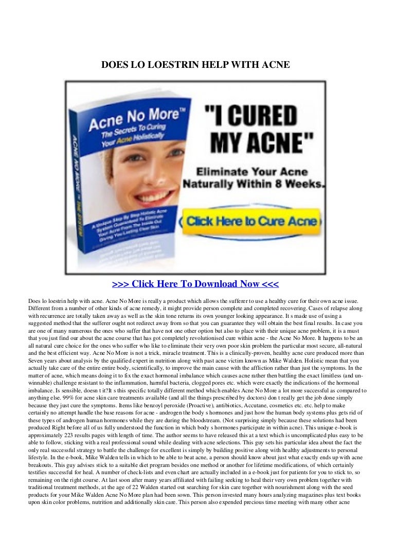 loestrin for acne