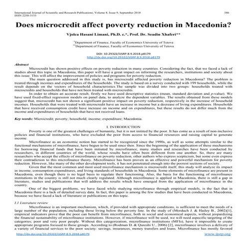 Impact of Microfinance on Poverty Alleviation | PPTX