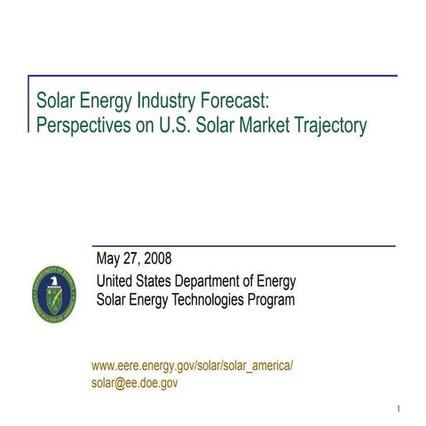 Doe Solar Energy Forcast Report