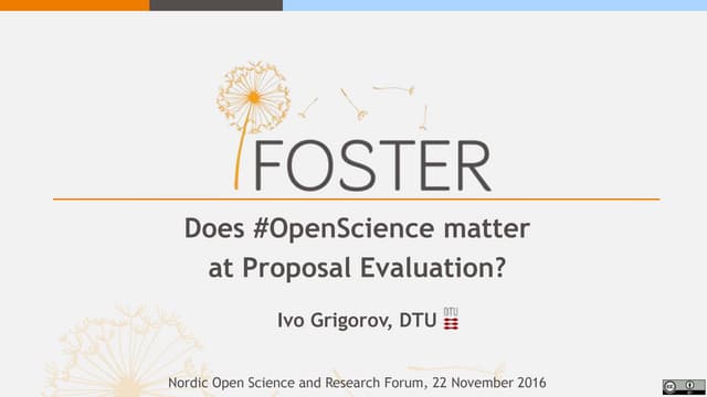 Does open science matter at proposal evaluation