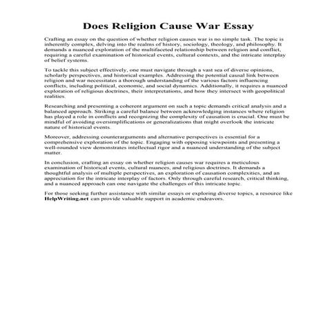 Does Religion Cause War Essay.pdf