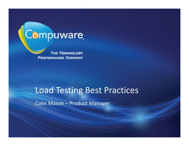 Does web load testing leave you con...