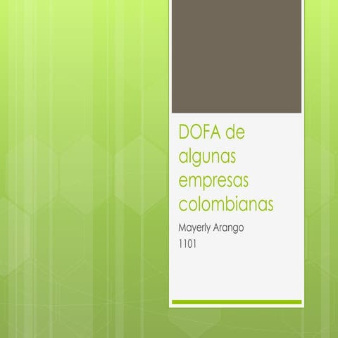 Dofa de algunas empresas colombianas emprendedoras
