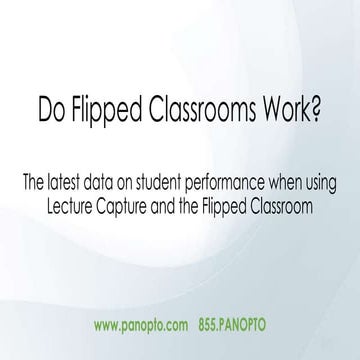 Does Video In The Classroom Work? New Student Performance Data - Panopto Vide...