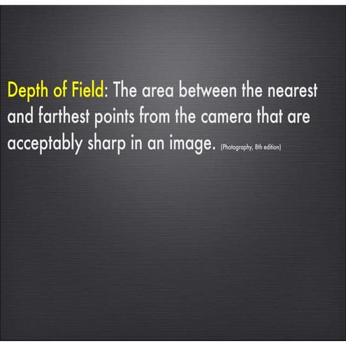 Depth of Field 
