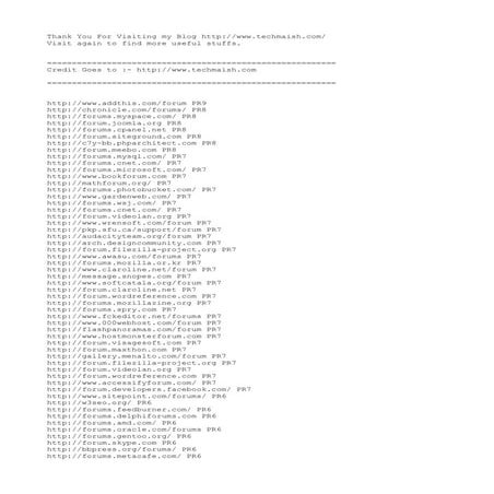 Dofollow forums List For Quality Backlinks