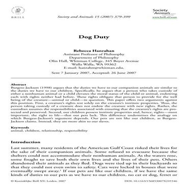 Dog duty
