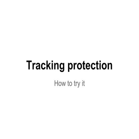 How to turn on Tracking Protection for Firefox