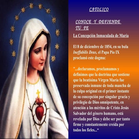 Dogma De La Inmaculada Concepcion De Maria
