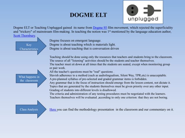 Dogme elt demo