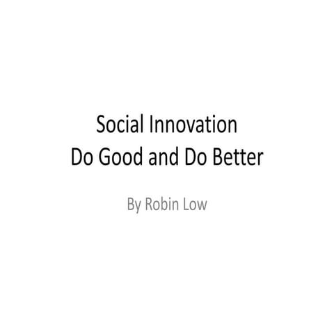 Do good do better (Draft)
