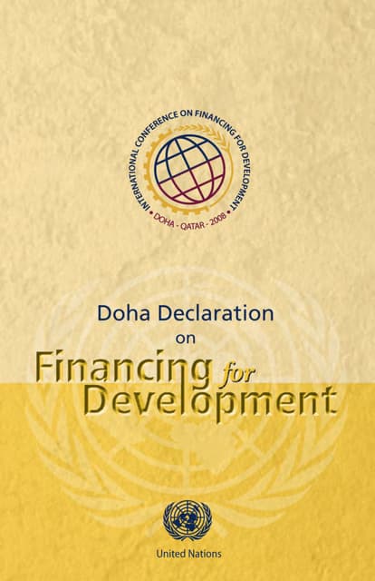 Doha declaration on Financing for Development