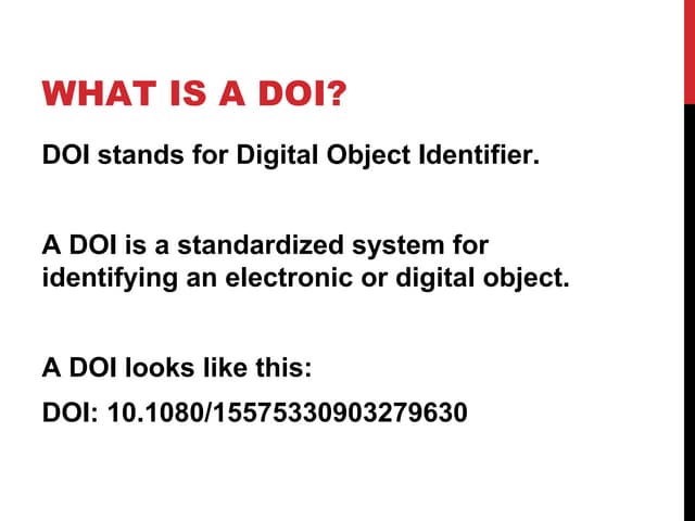 What is a DOI?