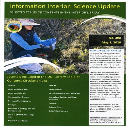 DOI Library Science Update - No. 390 - May 2026 | PDF