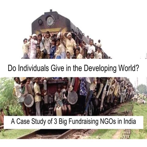 Do Individuals Give In The Developing World1