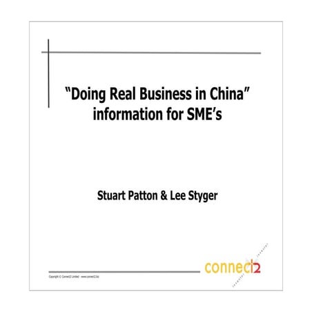 Doing Biz In China Sme