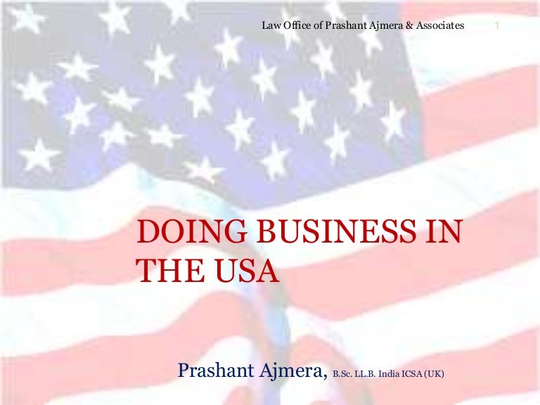 Doing business in America USA