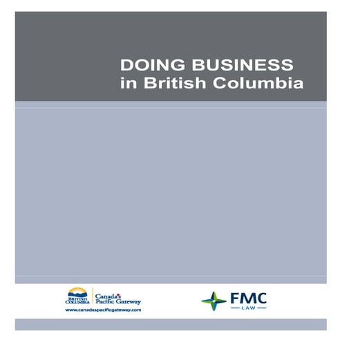 Doing Business in British Columbia 