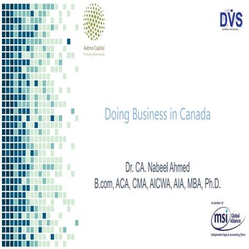 Doing business in Canada 
