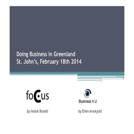 Doing business in greenland public ppt