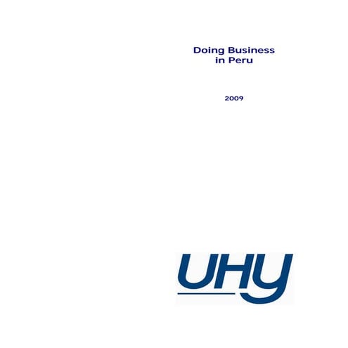 Doing business in Peru 2009