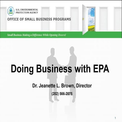 Doing Business With the Environmental Protection Agency (v3)