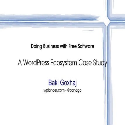 Doing business with open source   a word press ecosystem case study