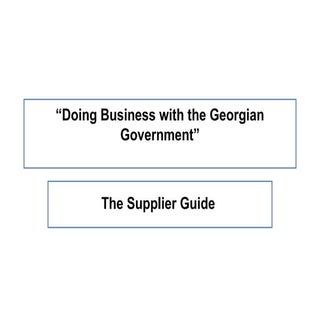 Doing business with the georgian go...