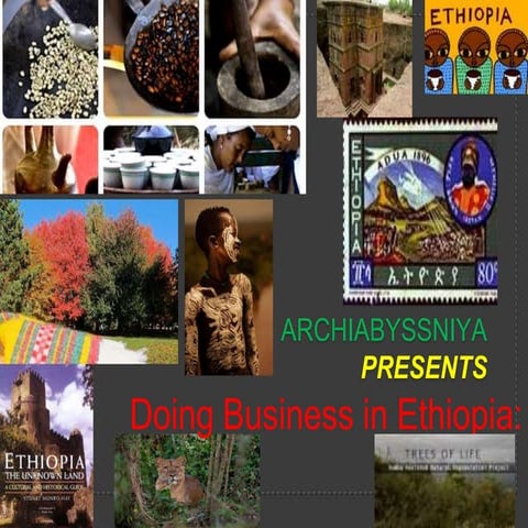 Doing bussiness in Ethiopia I/INVESTMENT OPPORTUNITYIES/BY ARCHIABYSSNIYA