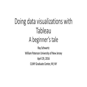 Doing data visualizations with tableau