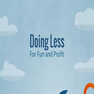 Doing Less for Fun and Profit (by switching to the cloud)