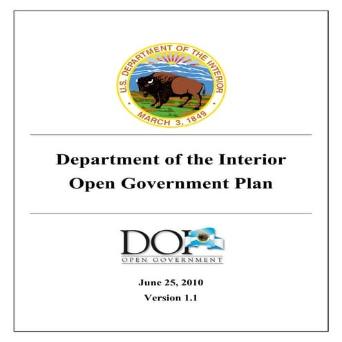 DOI Open Government Plan V1a