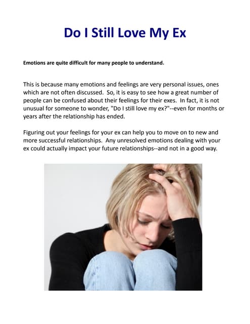  Do I Still Love My Ex-How to Know ...