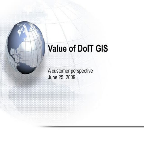 Value of DoIT GIS