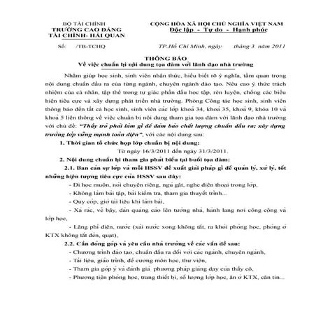 Doi thoai lanh dao truong 2011