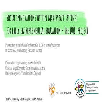 Schön et al.: "Social innovations within makerspace settings for early entrep...