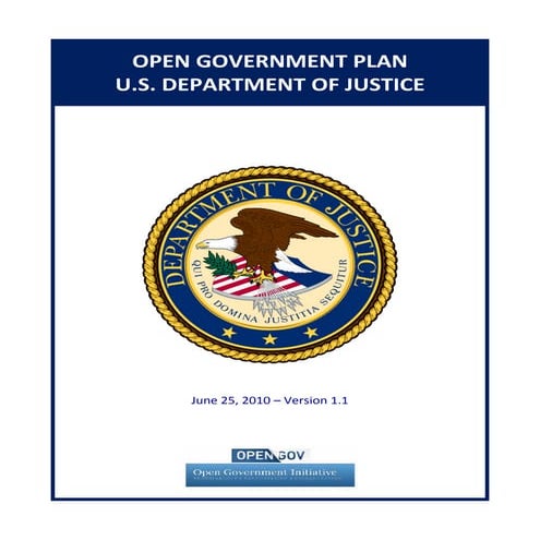 DOJ Open Gov Plan
