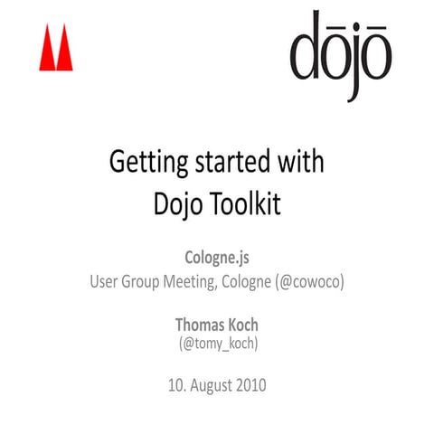 Getting Started with Dojo Toolkit | PDF