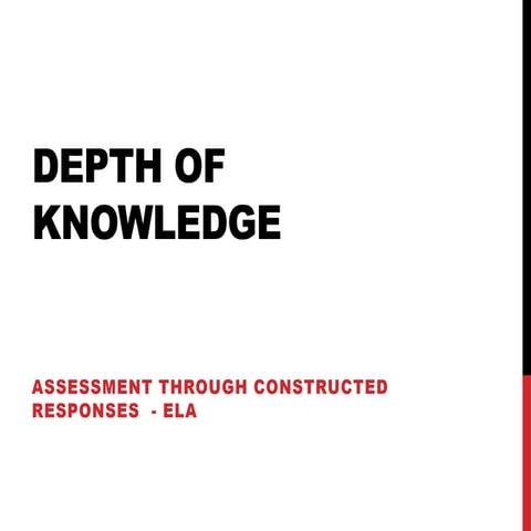 Depth of Knowledge - Math