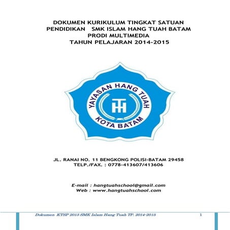 Dokumen 1 K13 Prodi Multimedia SMK Islam Hang Tuah Batam 