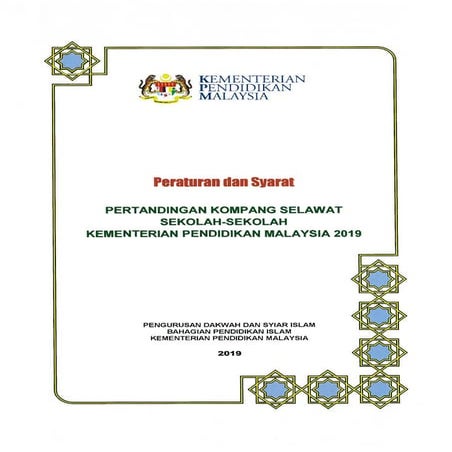 Dokumen Pertandingan Kompang Selawat Sekolah-Sekolah KPM Tahun 2019