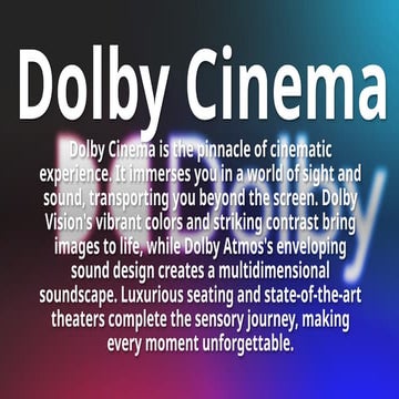 Dolby Digital System features Comparison