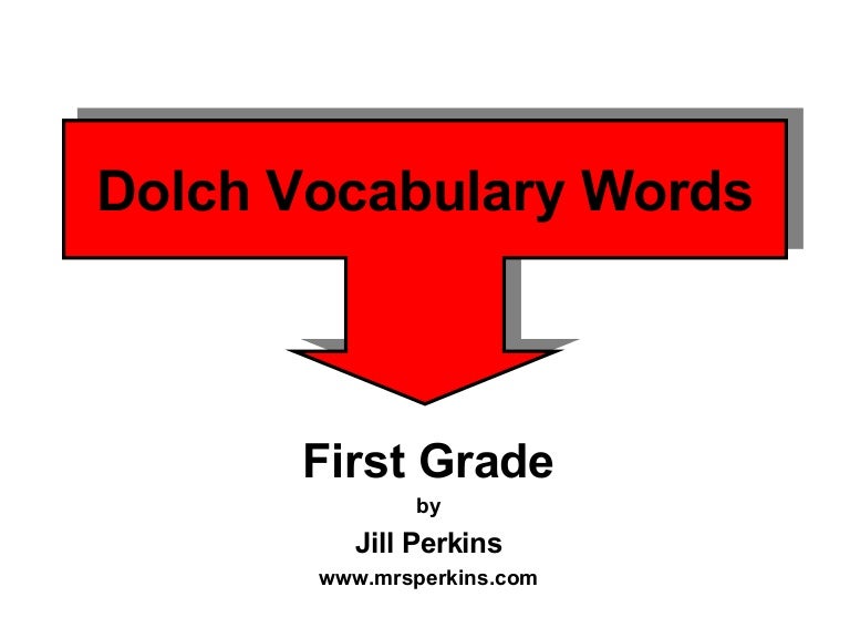 Dolch 1st Grade Words