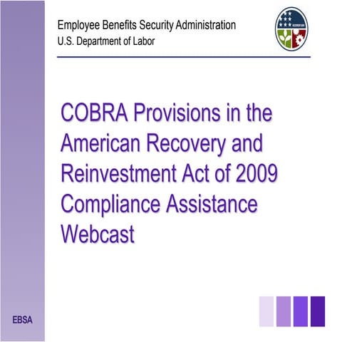 COBRA Provisions Under Arra